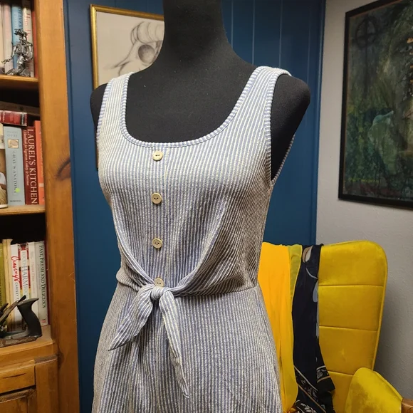 Caution To The Wind Sleeveless Striped Romper Size M - Picture 3 of 8